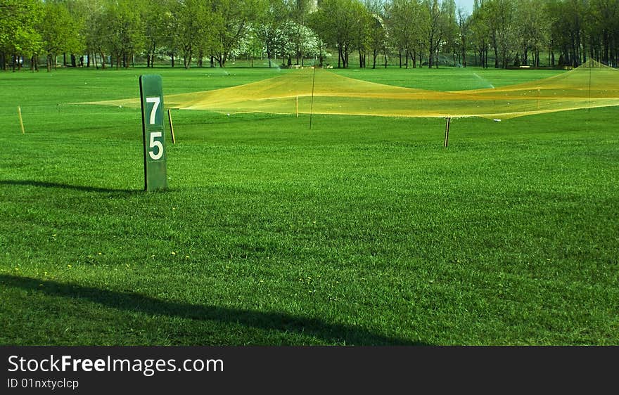 Golf aristocratic course green grass. Golf aristocratic course green grass