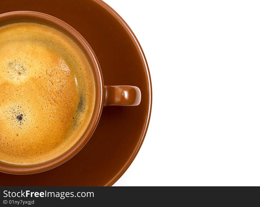 A cup of fragrant, hot espresso coffee. A cup of fragrant, hot espresso coffee