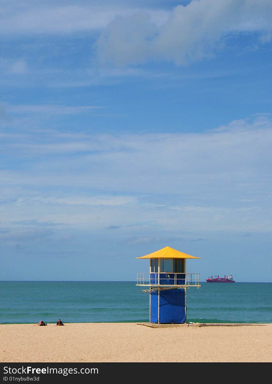 Beach scene at Mt Maunganui, in the north island of New Zealand