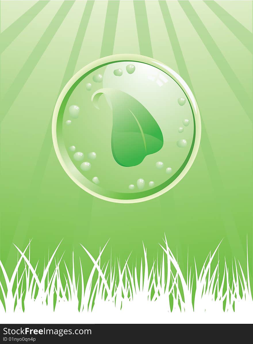 Green leaf ecology background