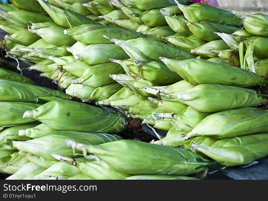 Street Selling Fresh Organic Corn