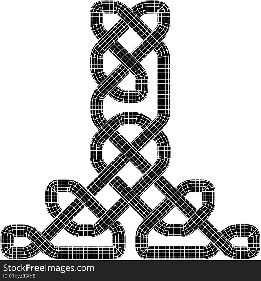 Black and White Celtic Knot Patterned background. Black and White Celtic Knot Patterned background