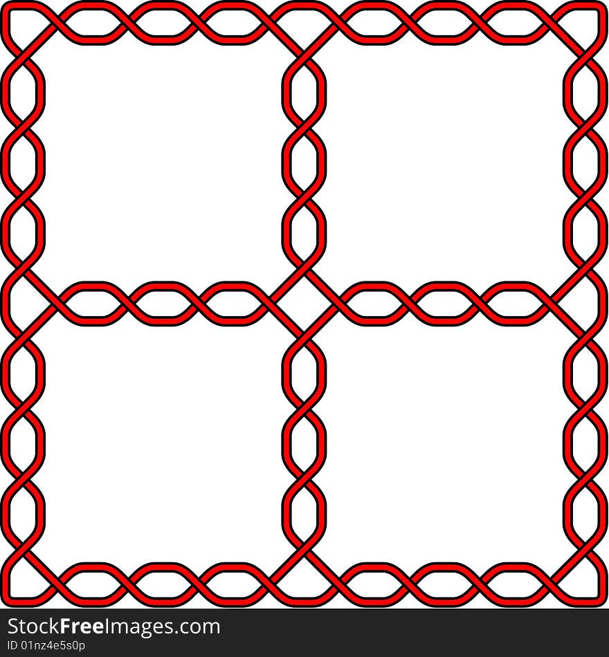 Red Celtic Knot Patterned background. Red Celtic Knot Patterned background