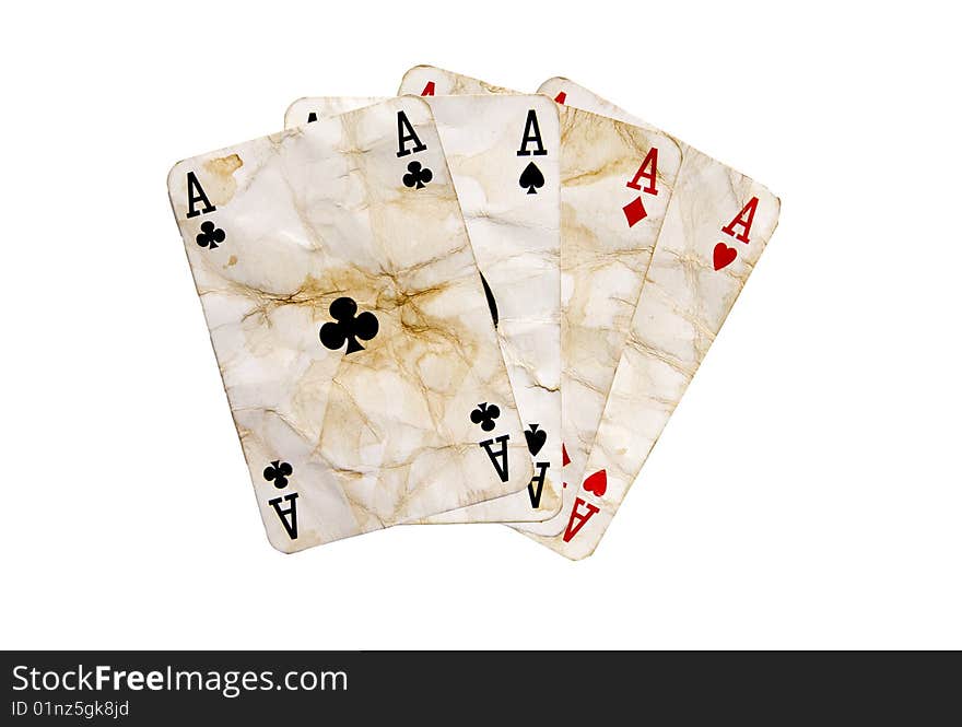 Dirty Aces with isolated background