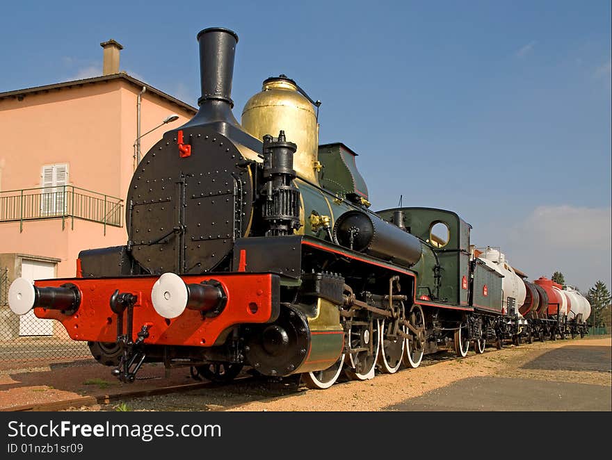 French steam train S.N.C.F. type: 040 A51 - Eight Wheel Switcher - built in Paris 1864-1884. French steam train S.N.C.F. type: 040 A51 - Eight Wheel Switcher - built in Paris 1864-1884