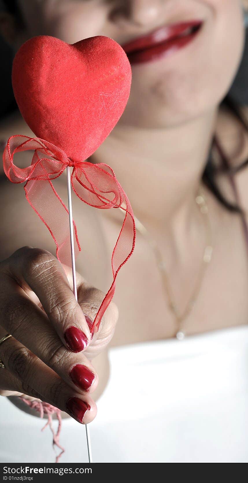 Smiling Girl With Heart