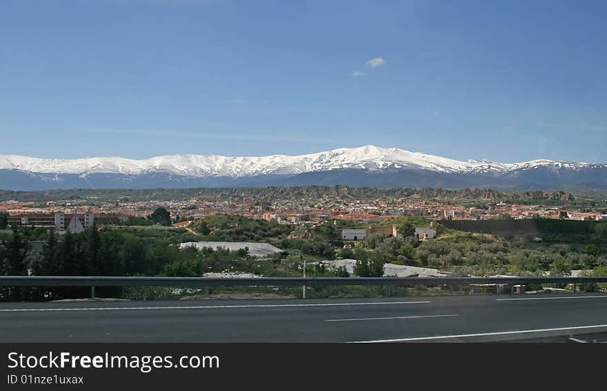 Landscape of mountains Sierra-Navada, Spain