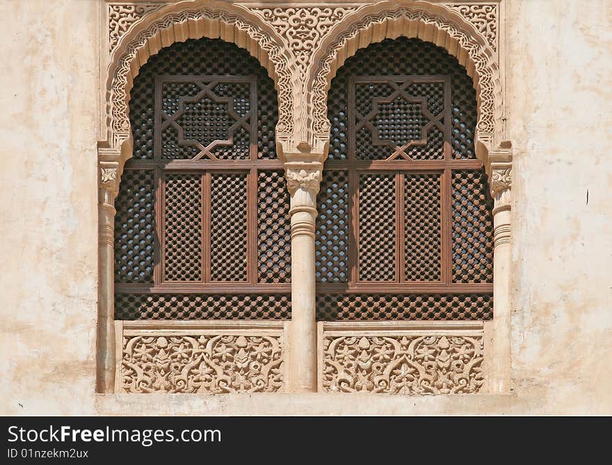 Kinds of the Arabian palace of Algambra in Granada, Spain. Kinds of the Arabian palace of Algambra in Granada, Spain