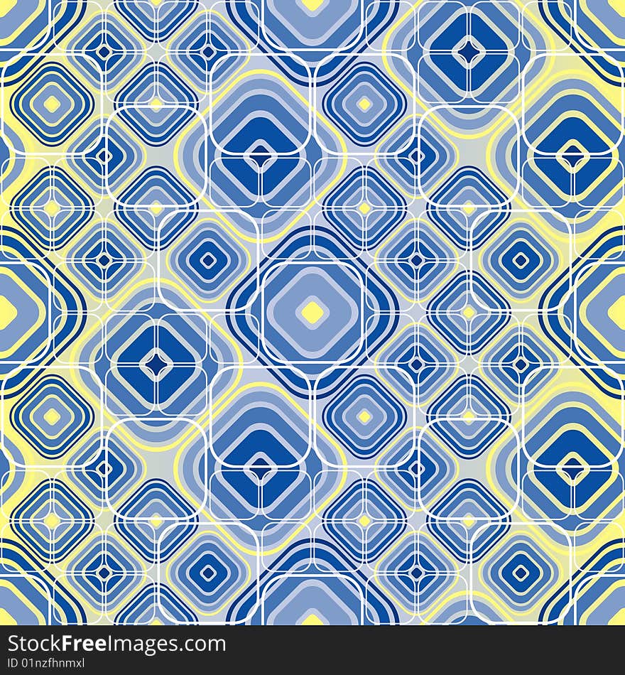 Blue tiles. Seamless vector pattern. Blue tiles. Seamless vector pattern