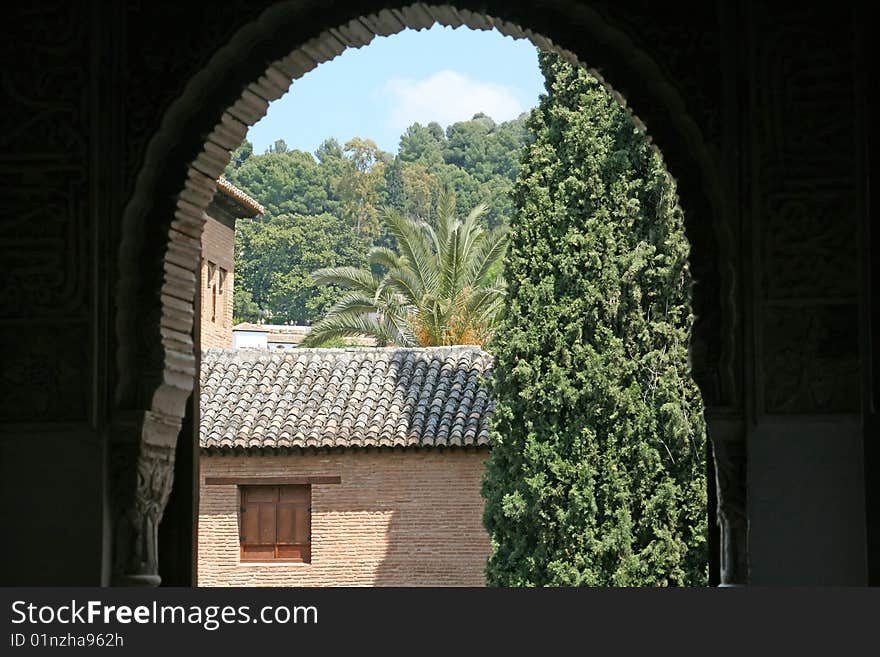 Kinds of the Arabian palace of Algambra in Granada, Spain. Kinds of the Arabian palace of Algambra in Granada, Spain