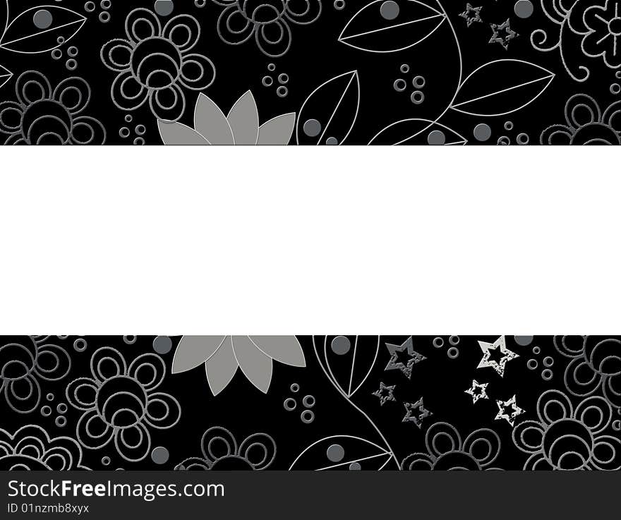 Background made of  flower   shapes in gray colors. Background made of  flower   shapes in gray colors