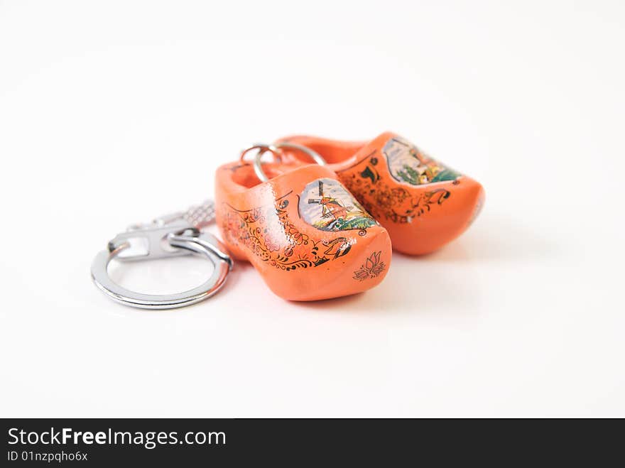 Dutch orange clog keychain