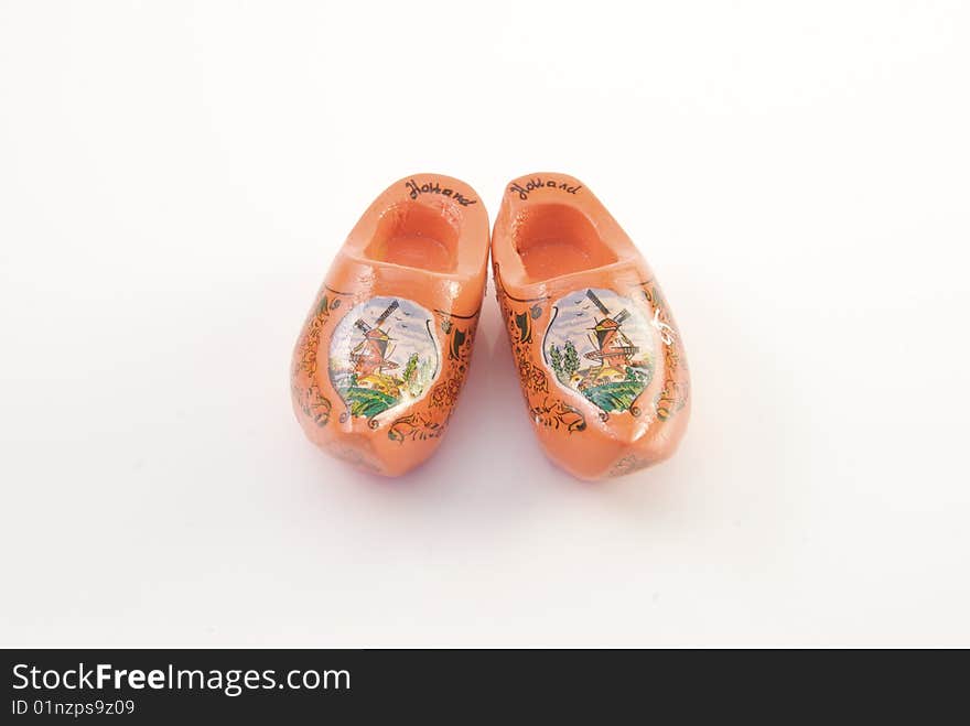 Orange dutch clogs