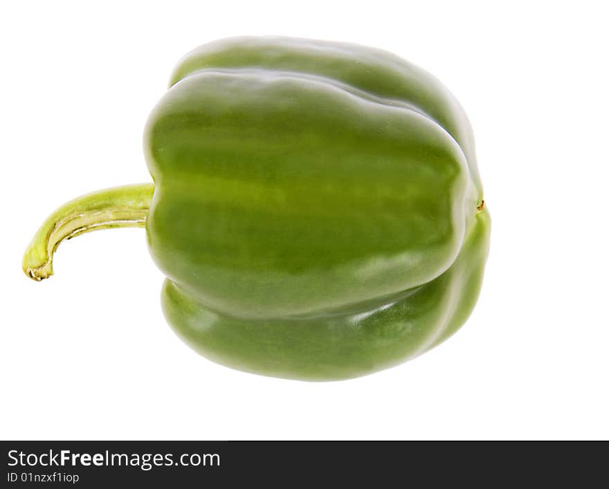 Green pepper isolated on white