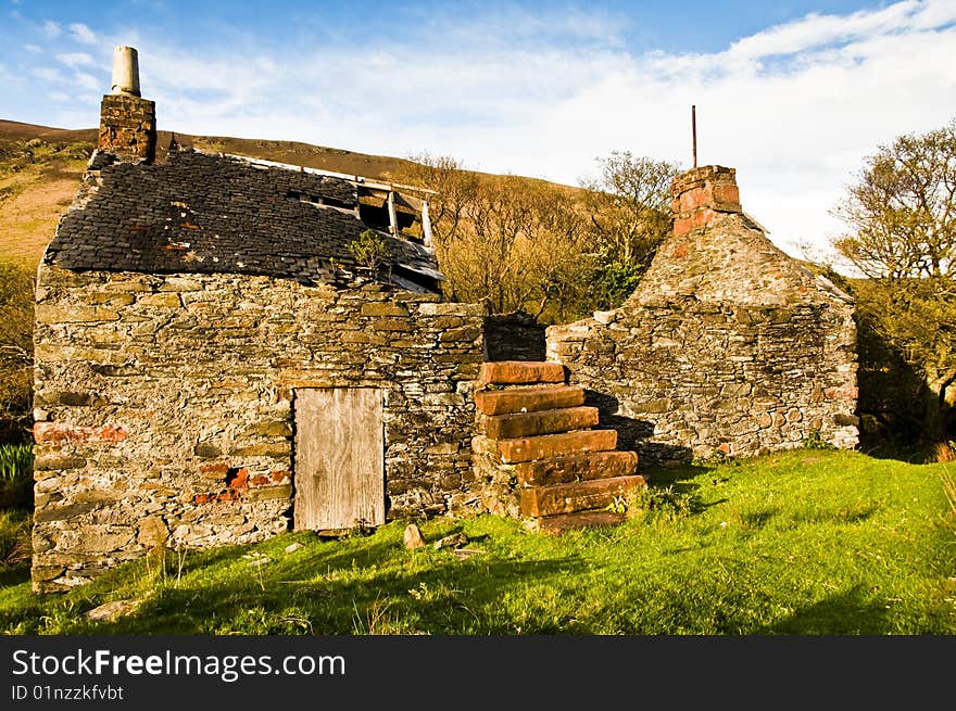 Very old croft building the steps up the middle