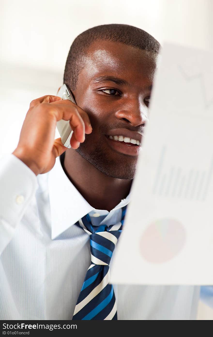 Businessman Examining Documents