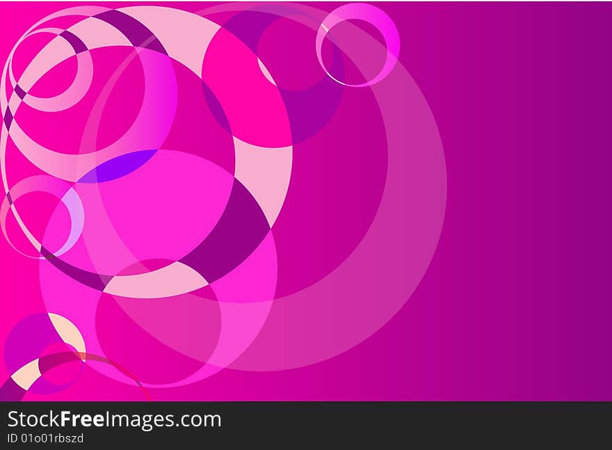 Abstract background with the image of circles on a violet background