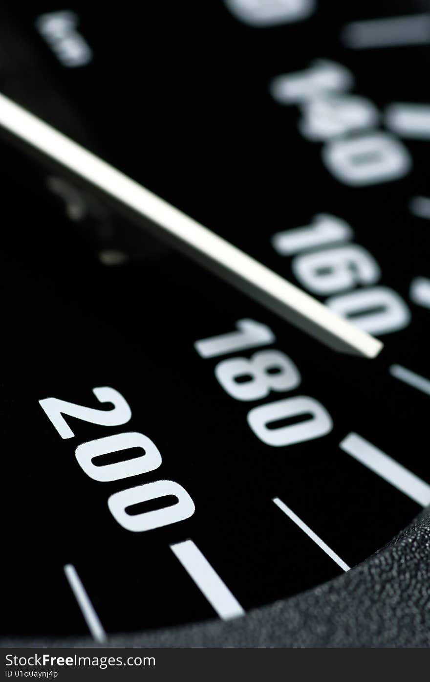 Speedometer of an car in closeup-shoot