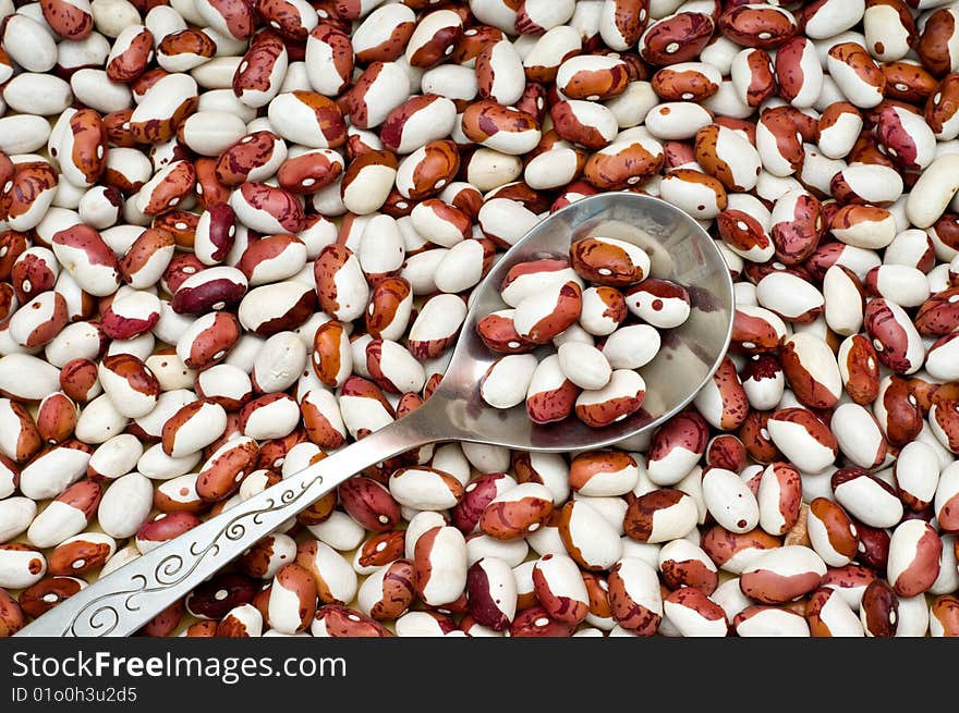 Dried haricot background, close-up, cooking ingredients