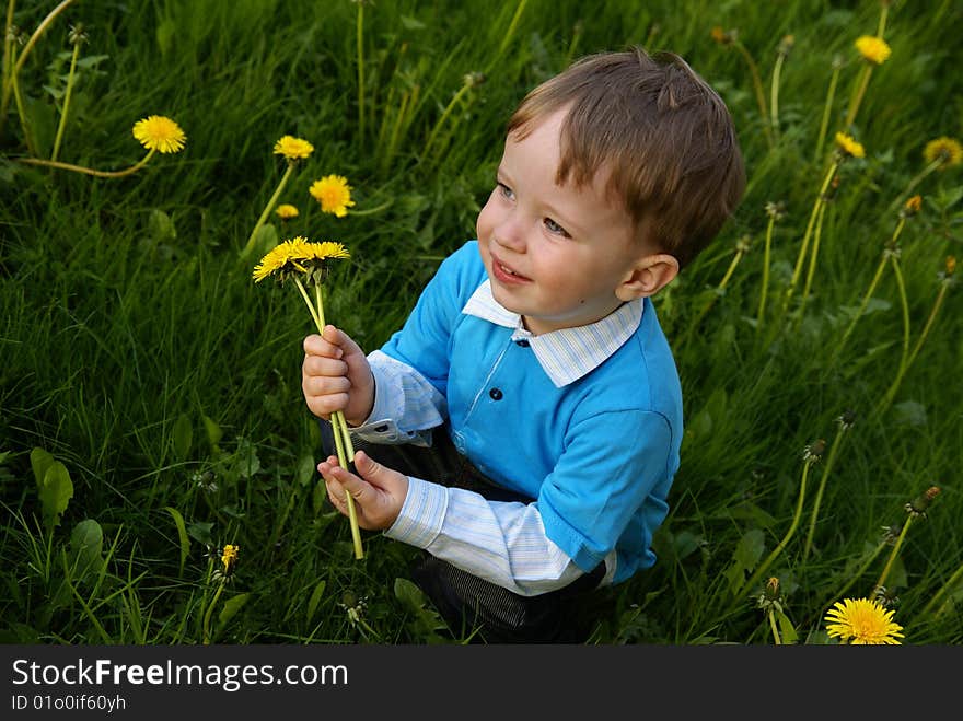 Boy with a bunch