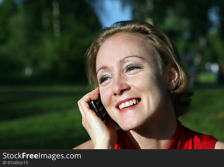 Woman with mobil phone