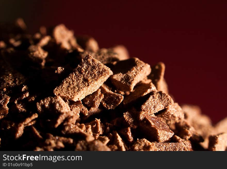 Grain of instant coffee, close-up