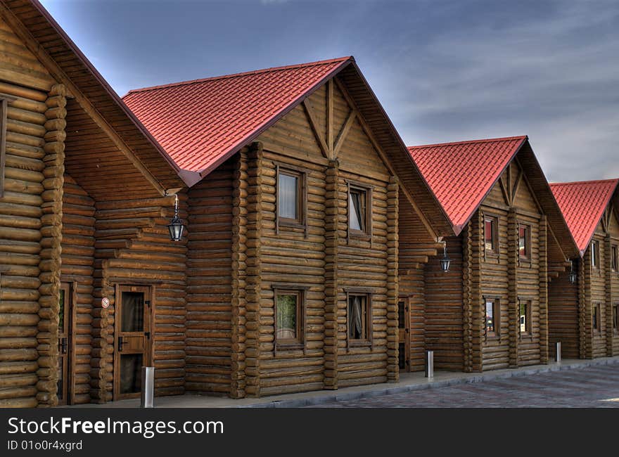 Wooden huts