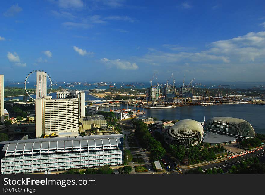 Singapore city and harbour view. Singapore city and harbour view