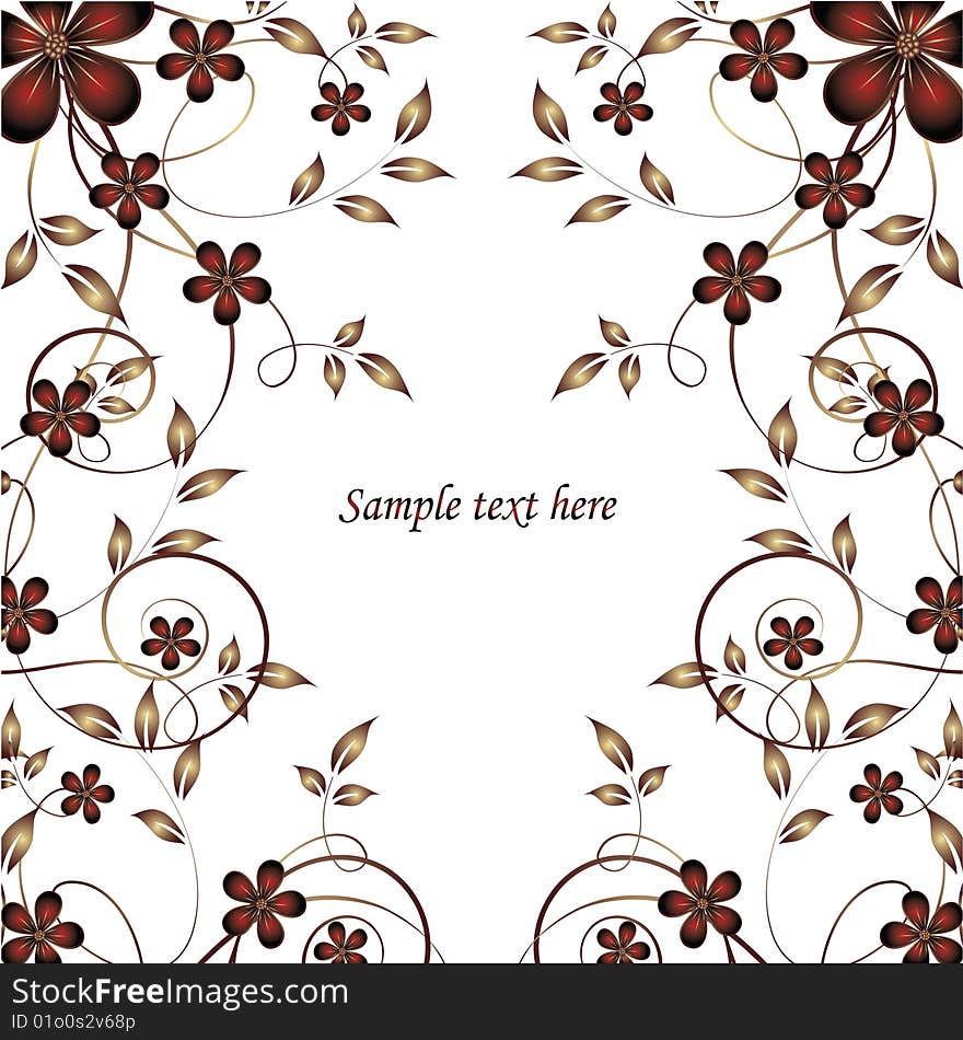 Abstract floral background with place for your text