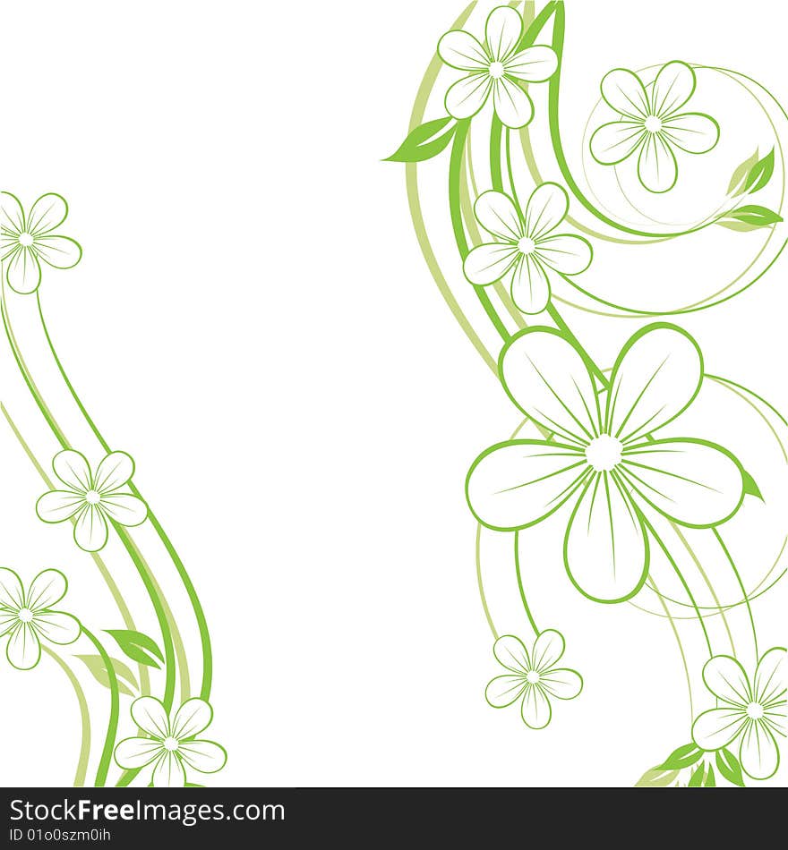 Abstract floral background with place for your text