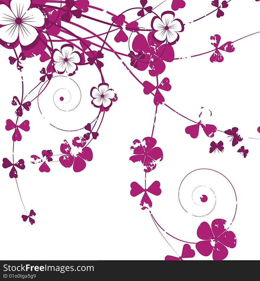 Abstract floral background with place for your text