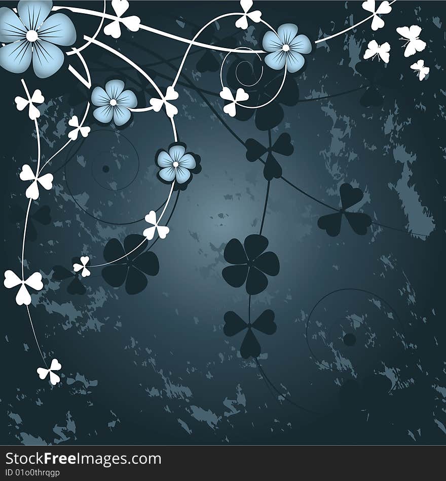 Abstract floral background with place for your text