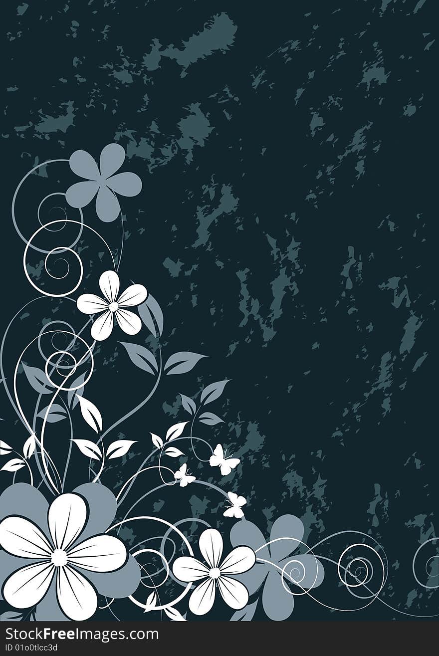 Abstract floral background with place for your text