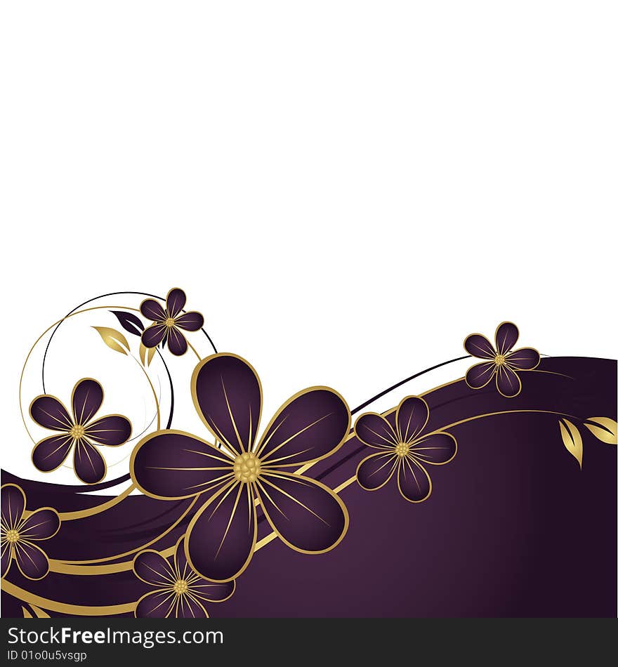 Abstract floral background with place for your text