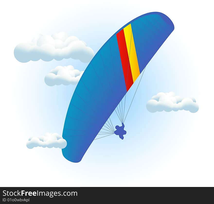 Parachute, vector illustration, AI file included