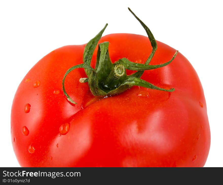 Fresh tomato isolated on white background