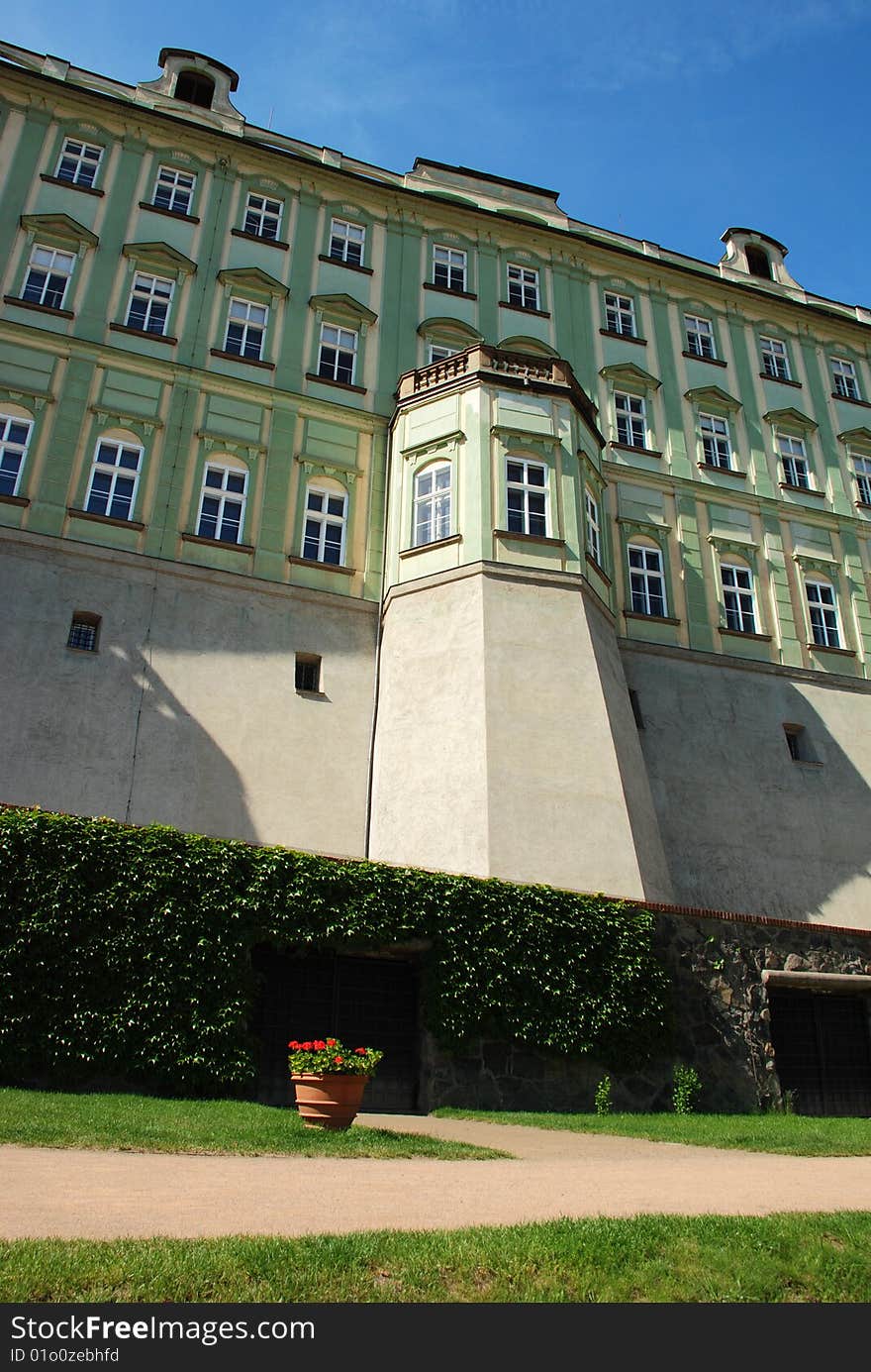 Detail of the Hradcany Castle in Prague. Detail of the Hradcany Castle in Prague.