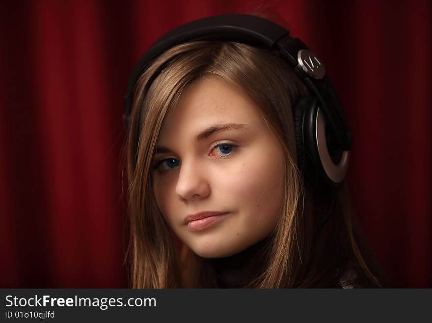 Young woman with headphones