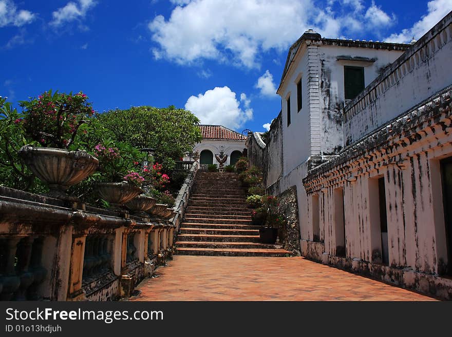 A part of Pranakhonkeeree or Khao Wang in Petchburi, Thailand. It's establish on mountain, and has monkeys . A part of Pranakhonkeeree or Khao Wang in Petchburi, Thailand. It's establish on mountain, and has monkeys ...