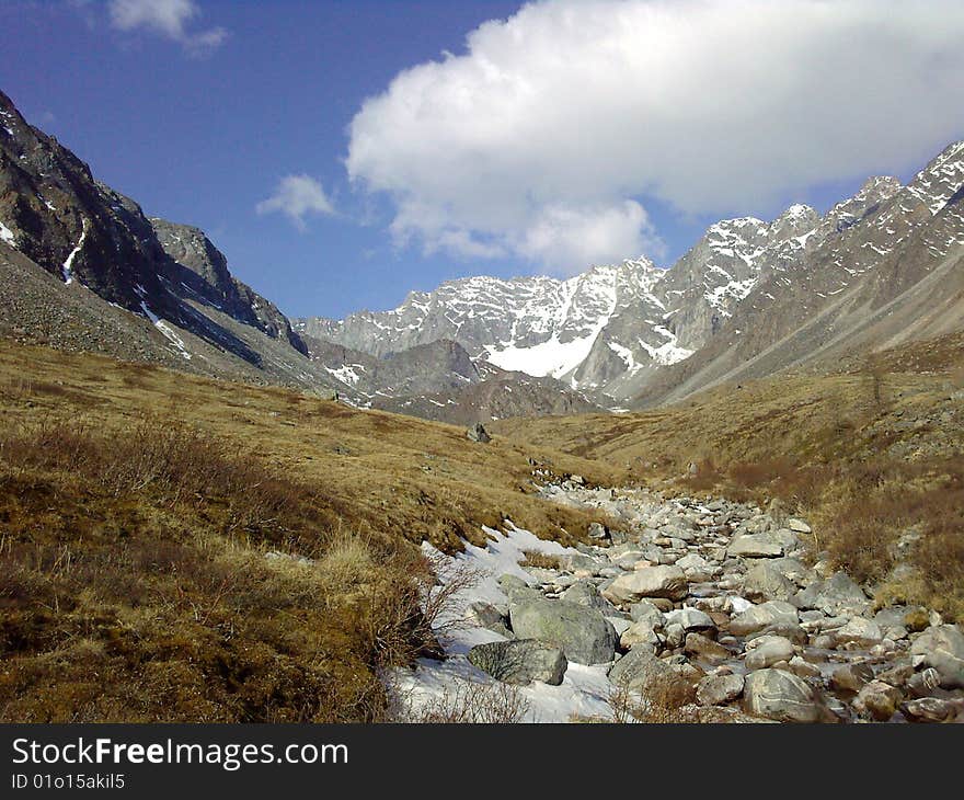 Valley in mountains