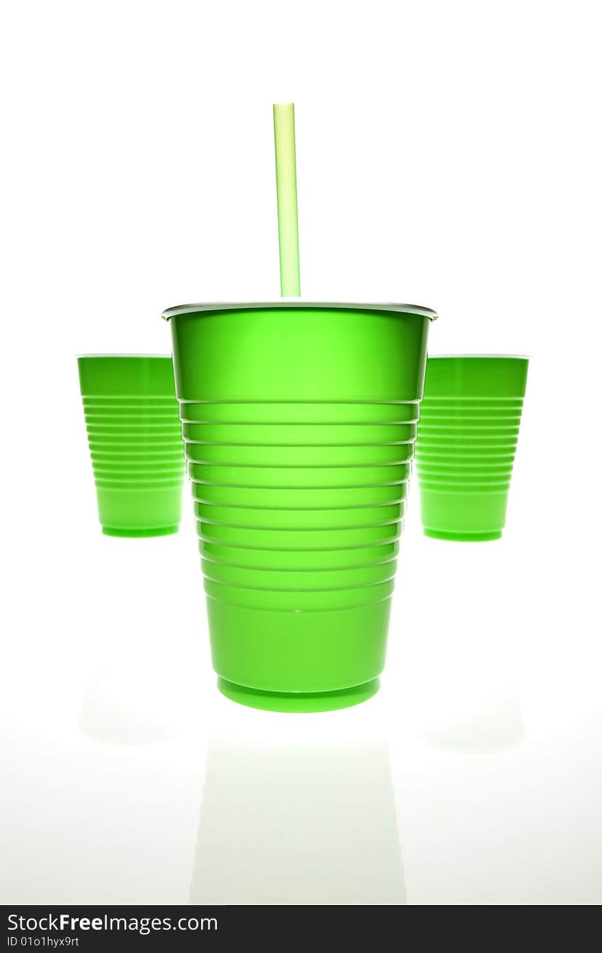 Green Plastic Cups