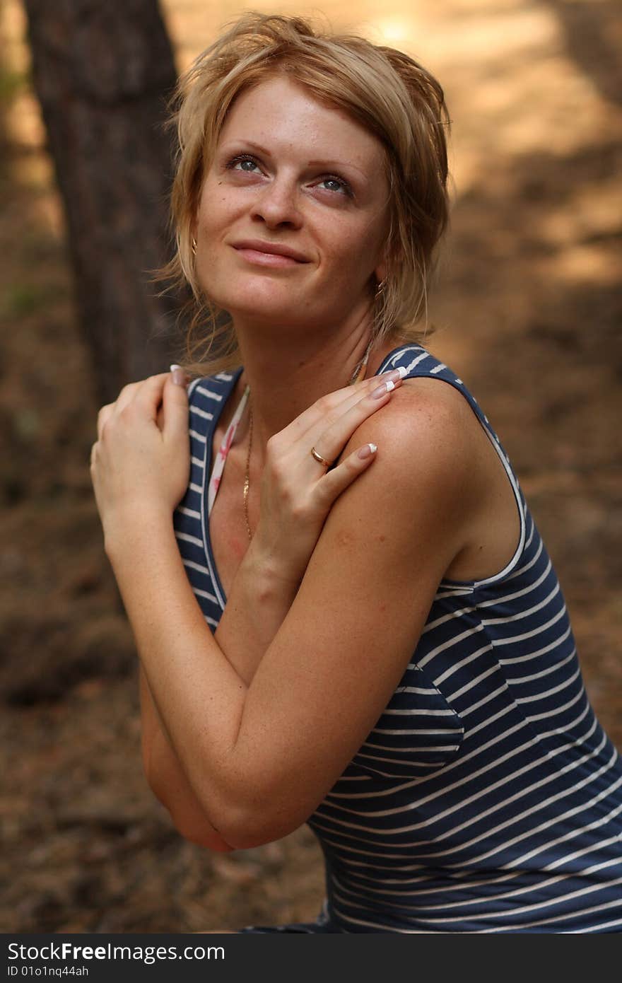 Woman In Forest