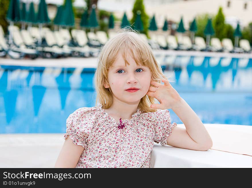 Beautiful little girl in nature. Beautiful little girl in nature