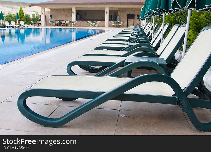 Swimming pool on a sunny day