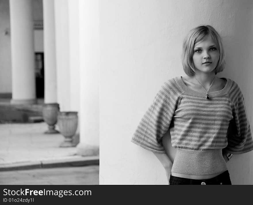 Portrait of young beautiful woman