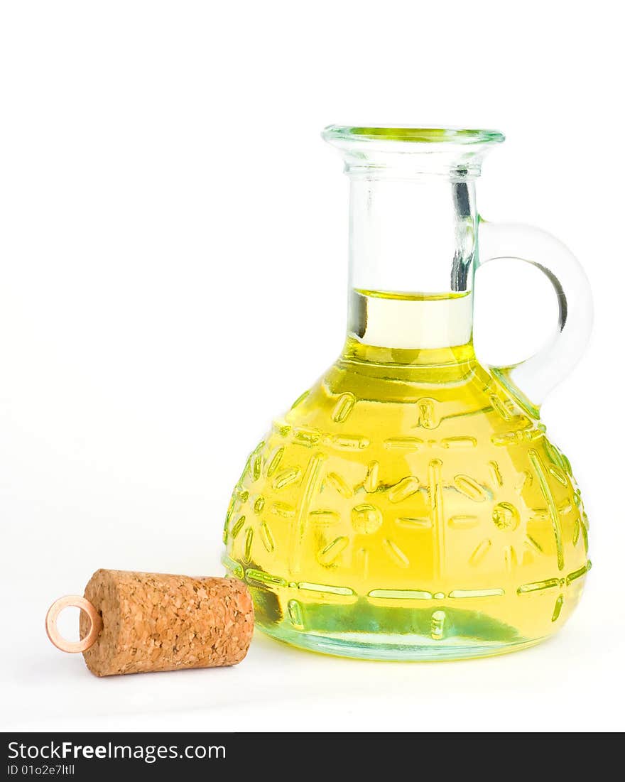 Cork beside cruet