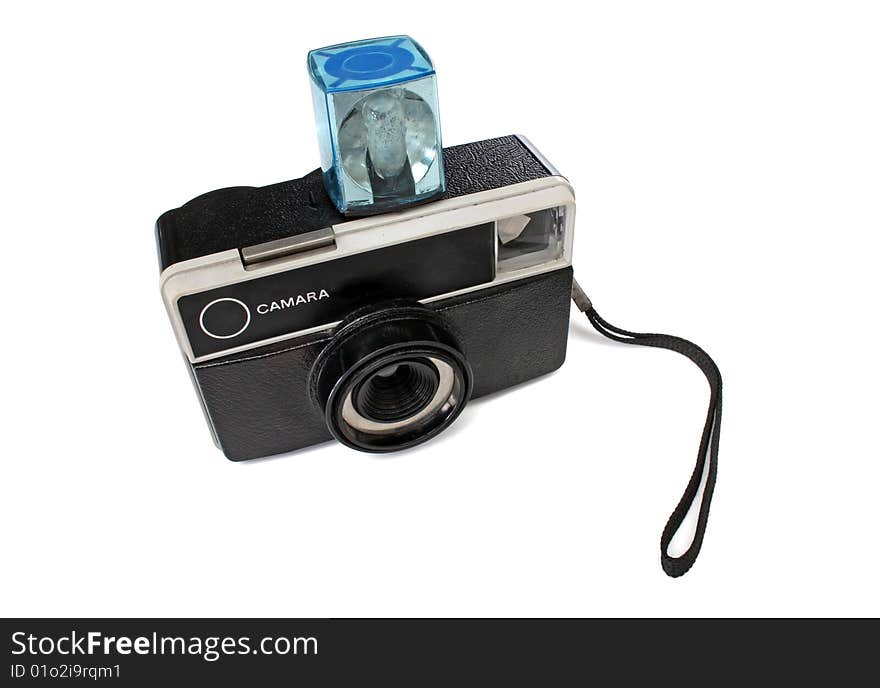 Old 35mm camera. Retro revival image. With clipping path