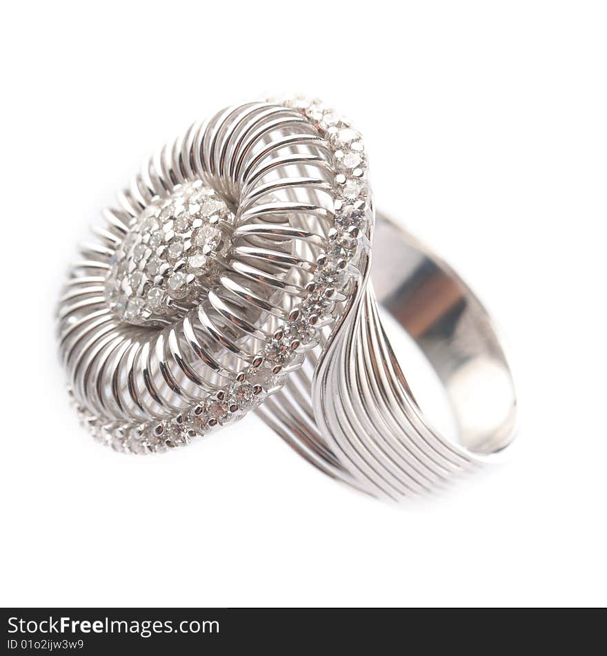 White gold ring