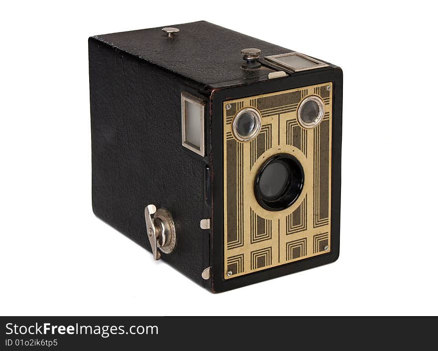 Vintage camera. Retro revival series with clipping path