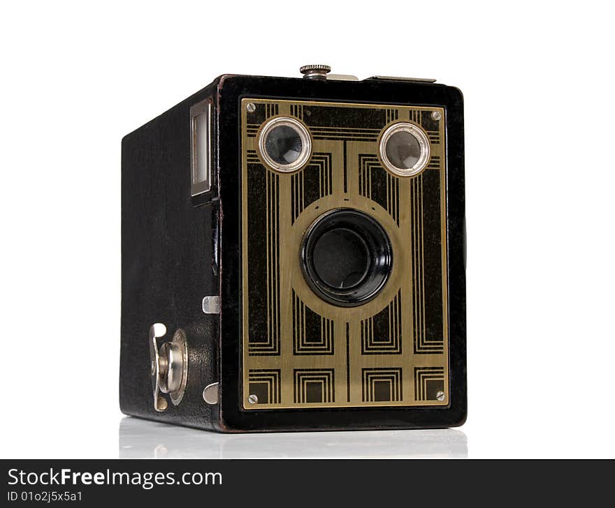 Vintage camera. Retro revival series with clipping path